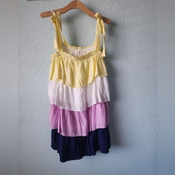 IDEM DITTO babydoll tiered strappy colorblock dress new without tags - Picture 7 of 10